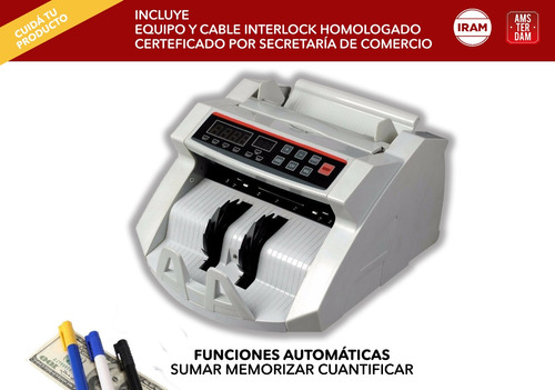 Contadora Billetes Maquina Cuenta Dinero Detector Euro Dolar