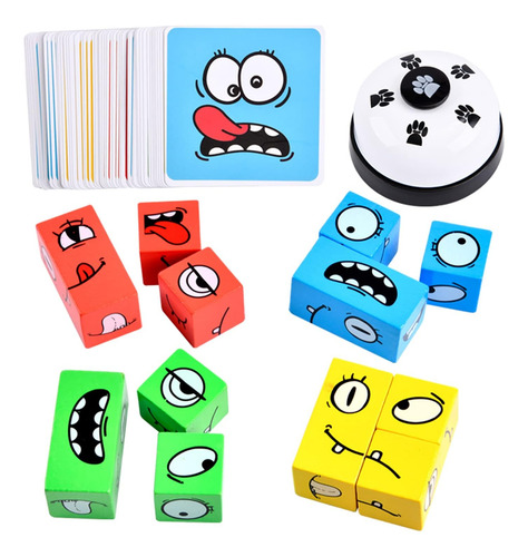 Juego De Cubo Mágico Que Cambia La Cara De Madera, Rompecabe