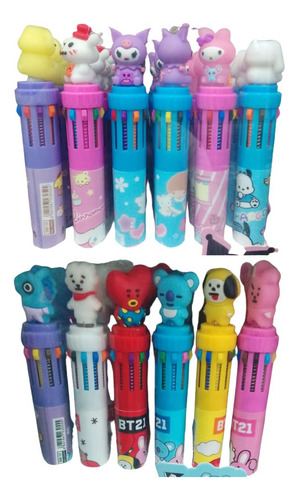 Set De 4 Lapiceros, Bolígrafos Sanrio, De 10 Colores 