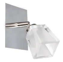 Comprar Aplique Spot Pared 1 Luz Vidrio Platil G9 Led Inoxidable