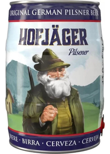 Cerveja Alemã Larger Pilsener Hofjager Barril 5l