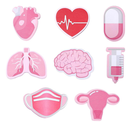 Juego De Notas Adhesivas Con Temática Médica Memo Sticky P