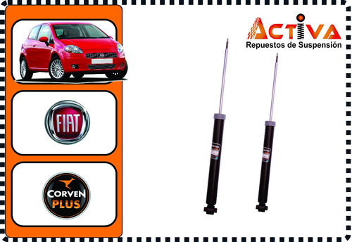 Kit 2 Amortiguadores Fiat Punto Idea Traseros Corven