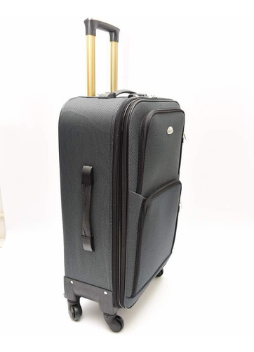 Valija Viaje Mediana De Tela Maleta 4 Ruedas Border's G9 Top