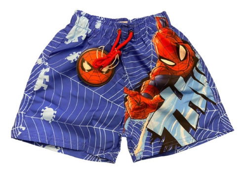 Malla Spiderman Hombre Araña Short De Baño C/red Nueva Temp.