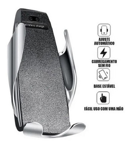 Imagem 5 de 5 de Carregador Veicular Indução Qi Sem Fio Suporte Samsung S9 S8