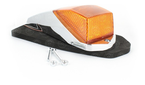 Plafon Zepelin 14 Led Laser Ambar Estrobo Base Cromo 12-24v