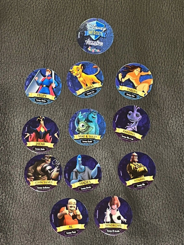 Set De Tazos Disney Heroes Y Villanos Nuevo