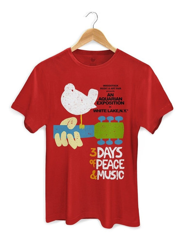 Camiseta Masculina Woodstock Poster Bandup!