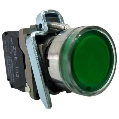  Pulsador Luminoso Verde 110 V 22mm