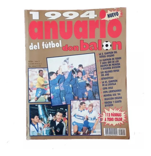 Revista Anuario Don Balón 1994 U De Chile Campeon