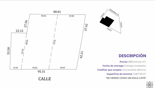 Terreno En Venta De 7,287 M2 En Cholul, Mérida, Yucatán