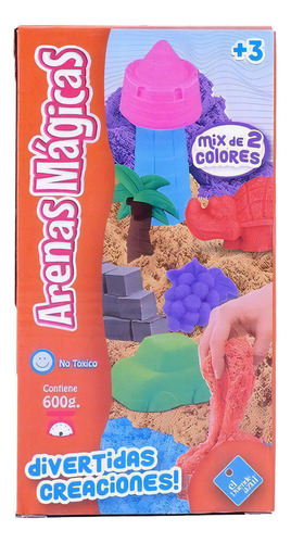 Arenas Magicas Masas Infantiles 2 Colores Kinetica 600 Grs Color Violeta