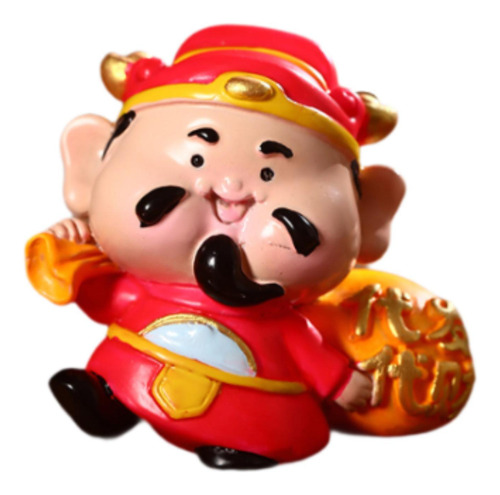 2 Figura Decorativa De Año Nuevo Chino Pintada A Estilo E