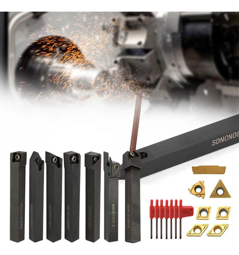 21 Peças 1/2 12mm Porta-ferramenta De Torneamento Com