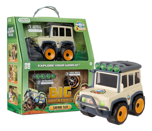 Juego De Safari Niños Linterna Binoculares Carro Brújula