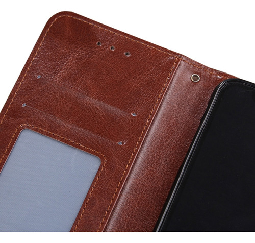 Funda Con Textura De Cristal Marrón Para Tcl 40r 5g
