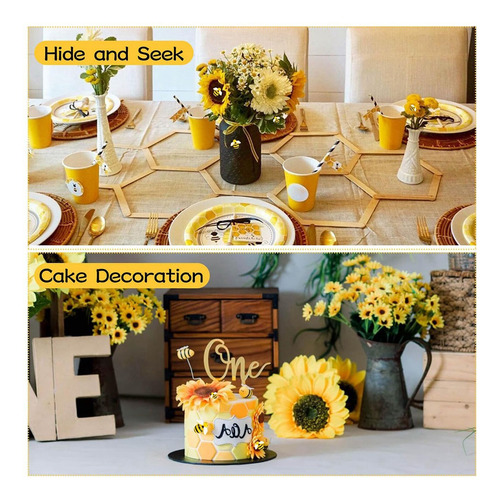 120 Peças De Decoração De Abelhas, Abelhas Melíferas De Resi