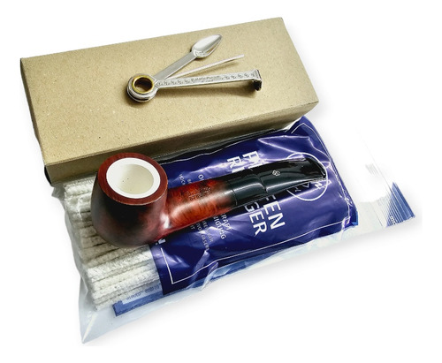 Pipa Recta De Brezo Mate + Kit / Excelente Raíz Italiana