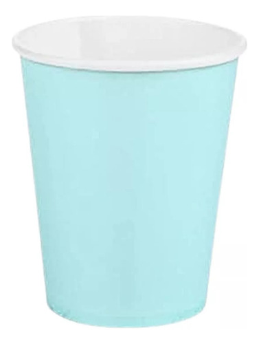 Vaso Stendy Polipapel 8 Onzas Descartable Pack X10 Unidades Color Aqua Pastel