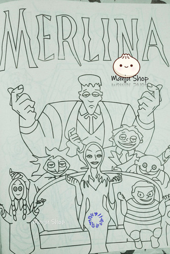 15 Libro Colorear Merlina Tamaño Carta 16 Pag Recuerdo ^-^