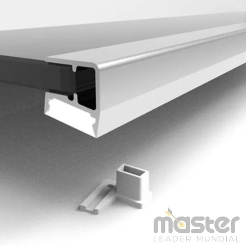 Imagen 1 de 6 de Perfil Aluminio Pv8 Para Estante Vidrio Y Tiras Led X 1mts