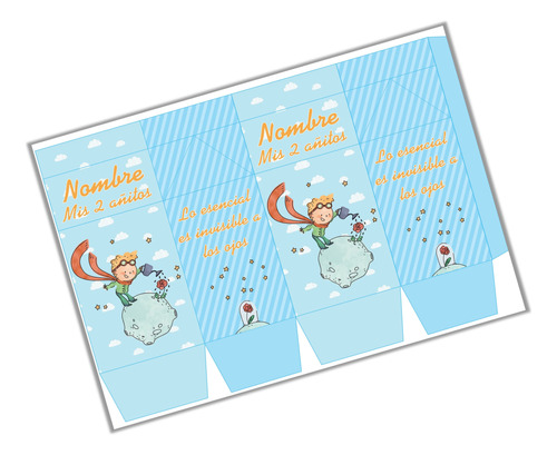 Caja Milk Box Editable Imprimible El Principito