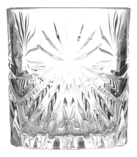 Set X 6 Vaso Vidrio Labrado Deli Glass 218 Ml Color Transparente