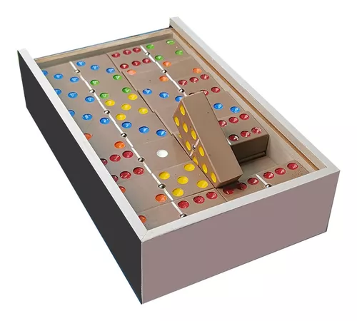 Jogo Domino Grosso Grande Profissional Com Pino Metal Top