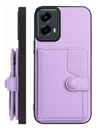 Compatible Funda Rfid Con Bolsa De Tarjetas For Motorola Edge 50 Pro P