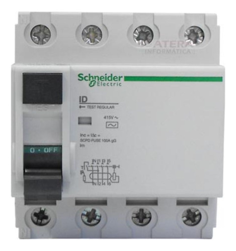 Interruptor Diferencial 4x25a 30 Ma Schneider 415 Vac