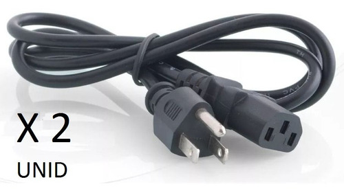 Cable De Poder Pc X 2 Unid 1.8mt Agiler 