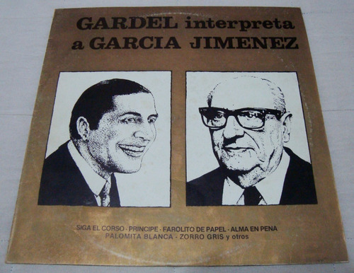 Vinilo Carlos Gardel Interpreta A Garcia Jimenez Lp Ex 