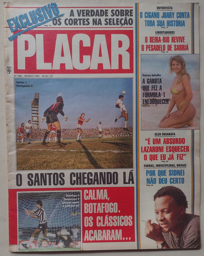 Revista Placar 988 Maio 1989 Com Escudinhos (Usado)
