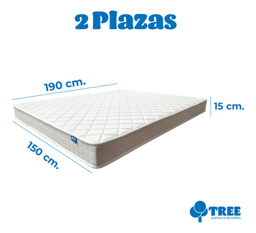 Colchón Tree Pocket 2 Plazas 150x190x15 Cm
