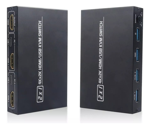 Conmutador Usb Kvm Y Hdmi H Hub Compatible Con 4k