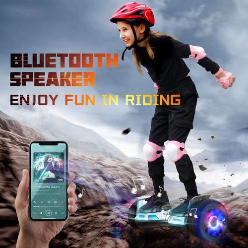 Hoverboard Todoterreno 8.5 Pulgadas Con Bluetooth Y Led