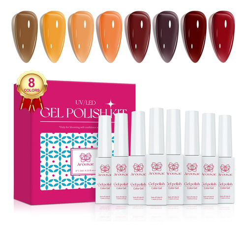 Arousar Gel Para Esmalte De Uñas Semipermanentes Kit Gel