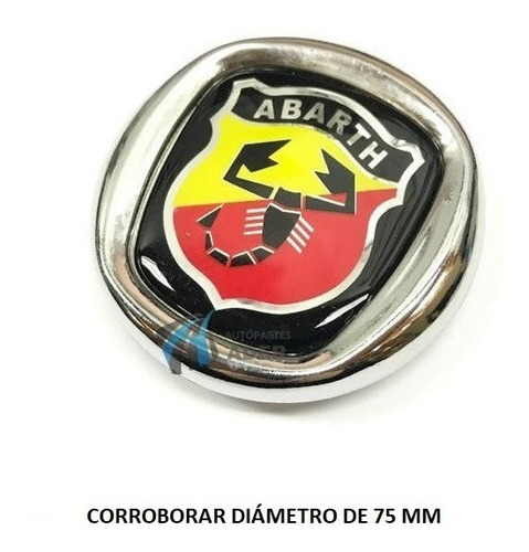 Escudo Insignia Logo Frente Parrilla Fiat Abarth 75 Mm