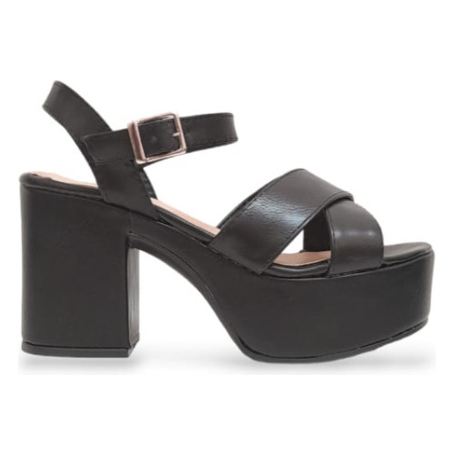 Sandalias Roma Simil Cuero Negro