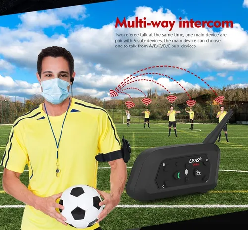 Intercomunicador Ejeas V6 Pro Bluetooth Arbitro Referi