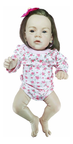 Imagem 3 de 6 de Boneca Bebe Realista Recem Nascida Toda Em Vinil Siliconado