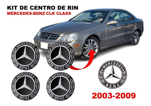 Kit De 4  Centros De Rin Mercedes-benz Clk Class 03-09 75 Mm