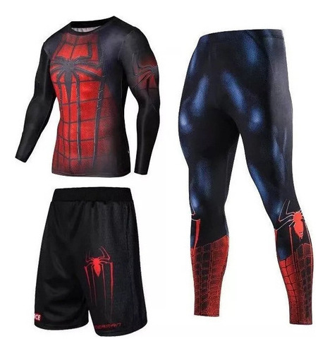 Juego De Chándales Sportswear Spiderman Fitness De 3 Piezas