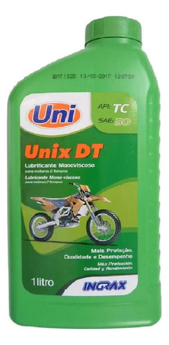 Lubrificante 2tempos Moto Yamaha Honda 1litro Ingrax