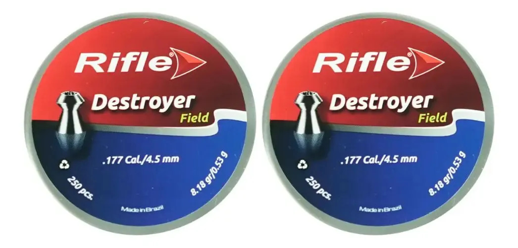 2x Latas De Chumbo Rifle Destroyer Field Calibre 4.5mm