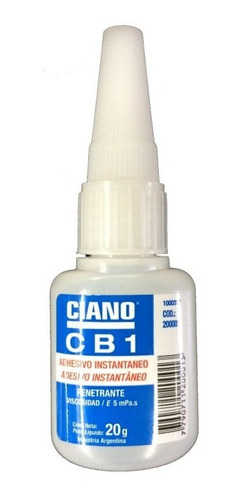 Adhesivo Instantáneo Ciano Cianoacrilato Cb1 Pegamento 20grs