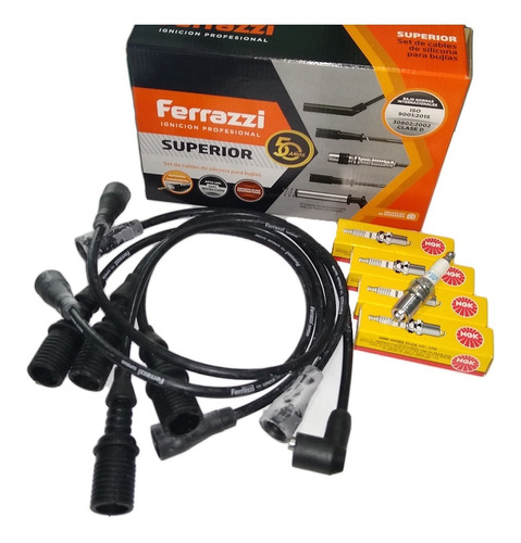 Juego Cables Y Bujias Renault 18 21 Fuego 2.0 2.2 Apto Gnc