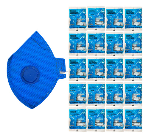 Kit 300 Respirador Máscara Descartável Pff1 Com Válvula Azul Alliance