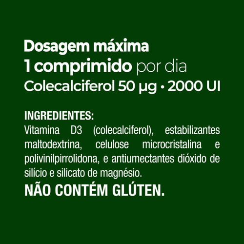Kit 3 Vitamina D3 2000ui Bioimmune 30 Comprimidos - Bionatus Sem Sabor
